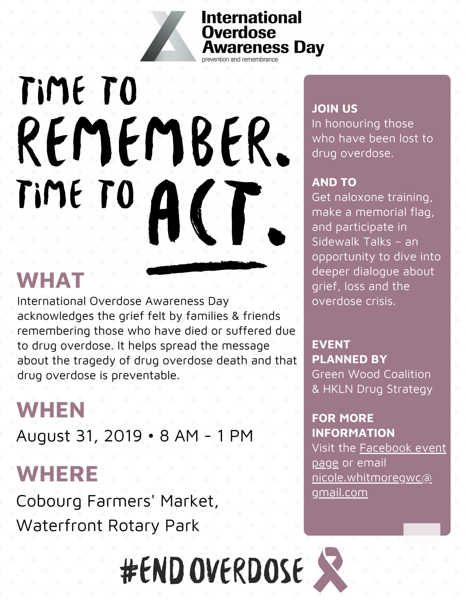Last Sunday In August Felt More Like >> Green Wood Hosts International Overdose Awareness Day Event Aug 31 Last Sunday In August Felt More Like >> Green Wood Hosts International Overdose Awareness Day Event Aug 31